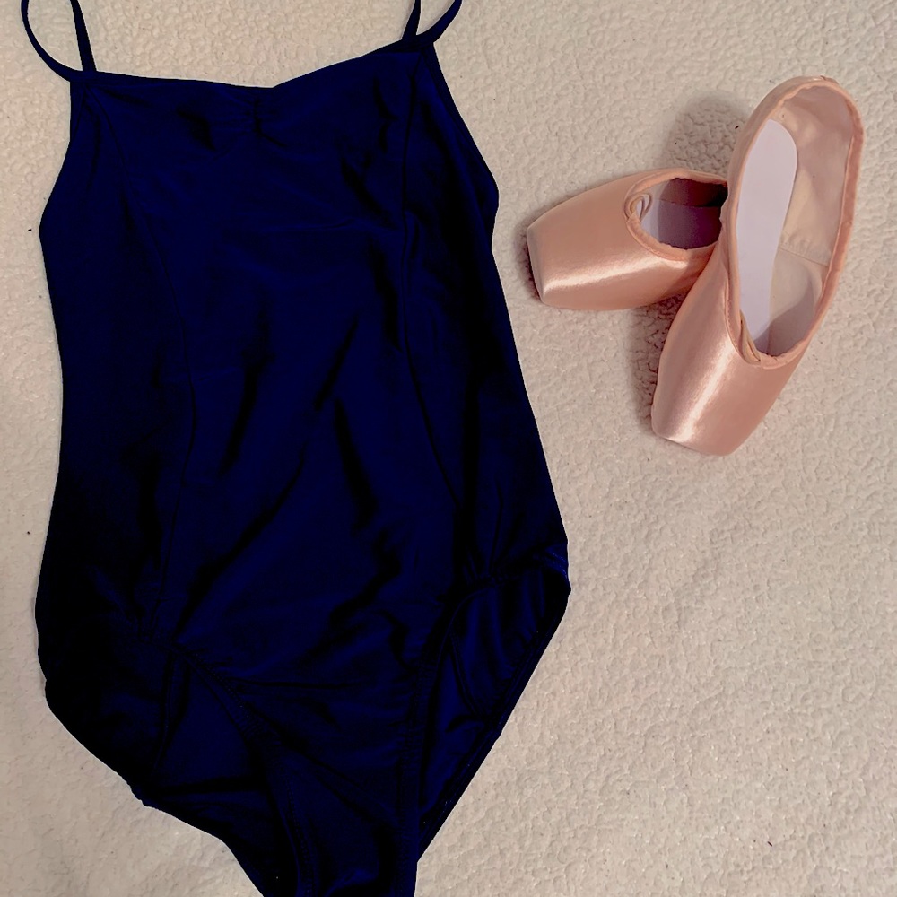 Navy blue nylon leo practically brand new